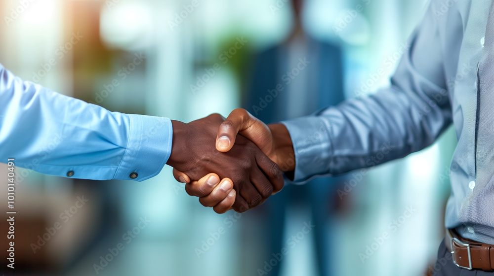 Two businessmen shaking hands in a modern office, symbolizing a successful merger and collaboration, professional handshake in corporate environment. Two businessmen shaking hands in a modern office, symbolizing a successful merger and collaboration, professional handshake in corporate environment.