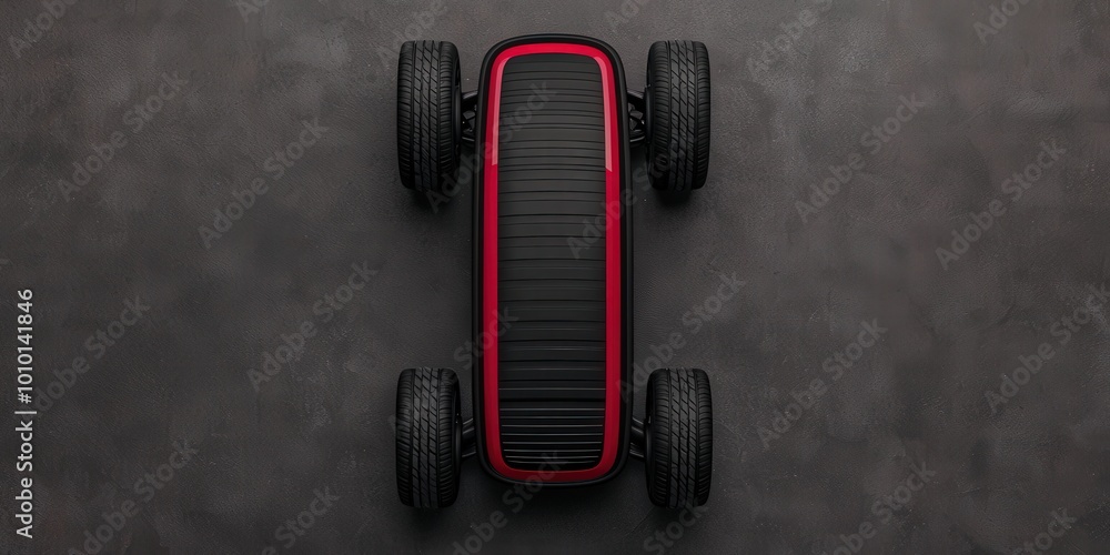 Rear Wheel Drive System Car Chassis Top View Automotive Engineering Concept Rear Wheel Drive System Car Chassis Top View Automotive Engineering Concept