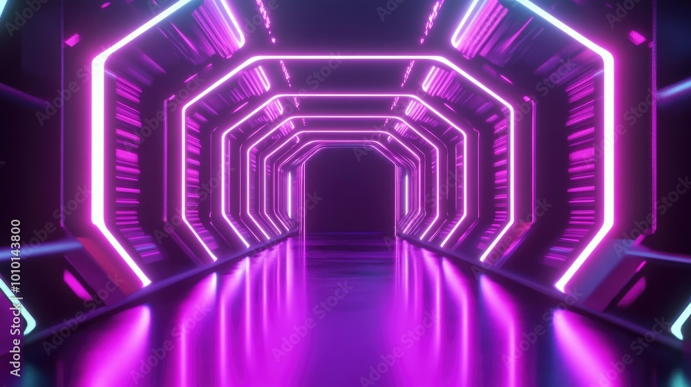 Abstract futuristic techno vibes in neon Abstract futuristic techno vibes in neon