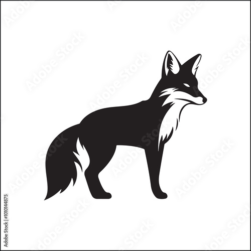 fox in the woods,animal, dog, cartoon, vector, illustration, fox