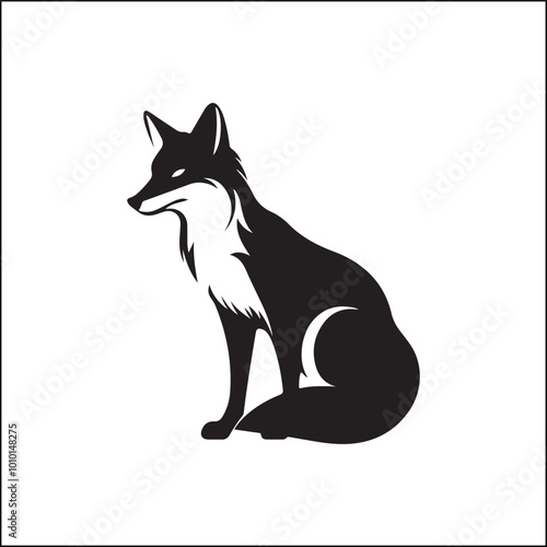 fox in the woods,animal, dog, cartoon, vector, illustration, fox