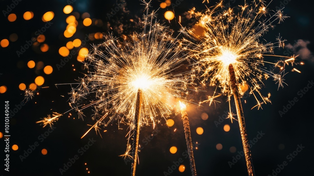 Obraz premium A festive fireworks in the night sky New Year