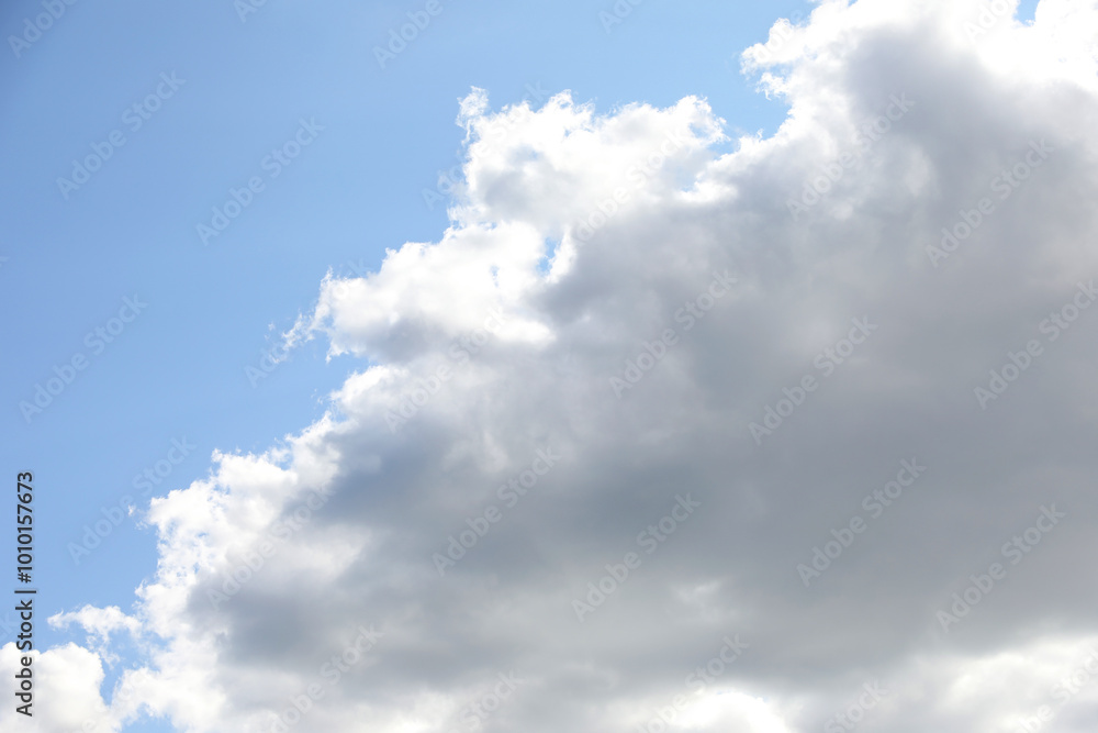 Picturesque view of blue sky with fluffy clouds Picturesque view of blue sky with fluffy clouds