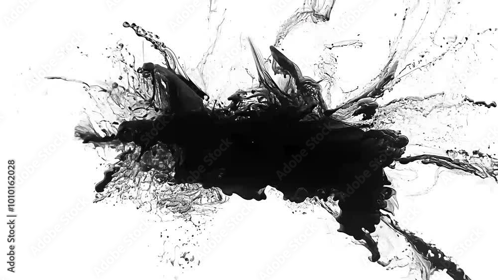 contemporary 4K black and white animation abstract ink splatters paint drops spreading dynamically center creatingunique visual modern artistic projects transition black blot spill splash splatter contemporary 4K black and white animation abstract ink splatters paint drops spreading dynamically center creatingunique visual modern artistic projects transition black blot spill splash splatter