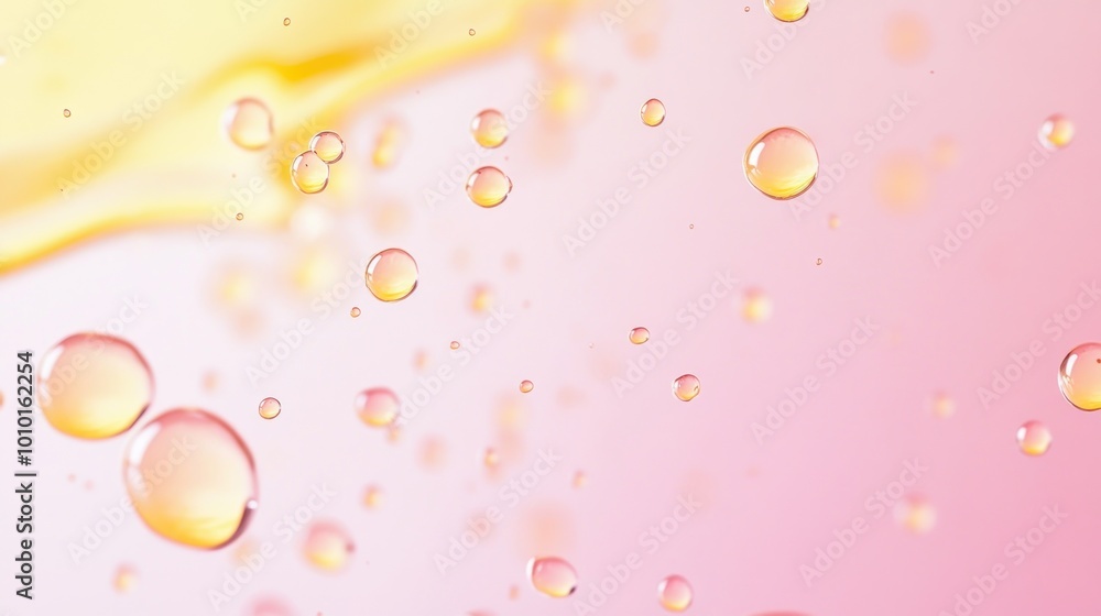 Close-up of droplets against a soft gradient background, creating an abstract, artistic effect. Close-up of droplets against a soft gradient background, creating an abstract, artistic effect.