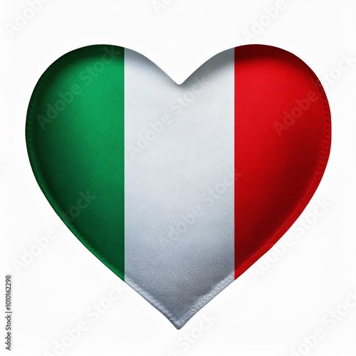 Free Download イタリアの国旗のハート(Heart of Italy flag on white.)
 - GFXLoad