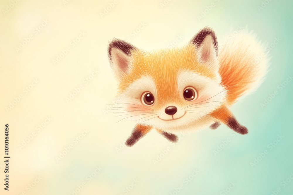 A cute smiling fox, ideal for children’s books and playful animal illustrations. A cute smiling fox, ideal for children’s books and playful animal illustrations.