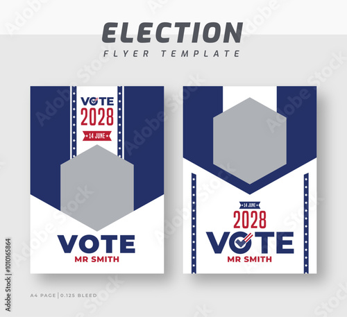 Political election flyer template design