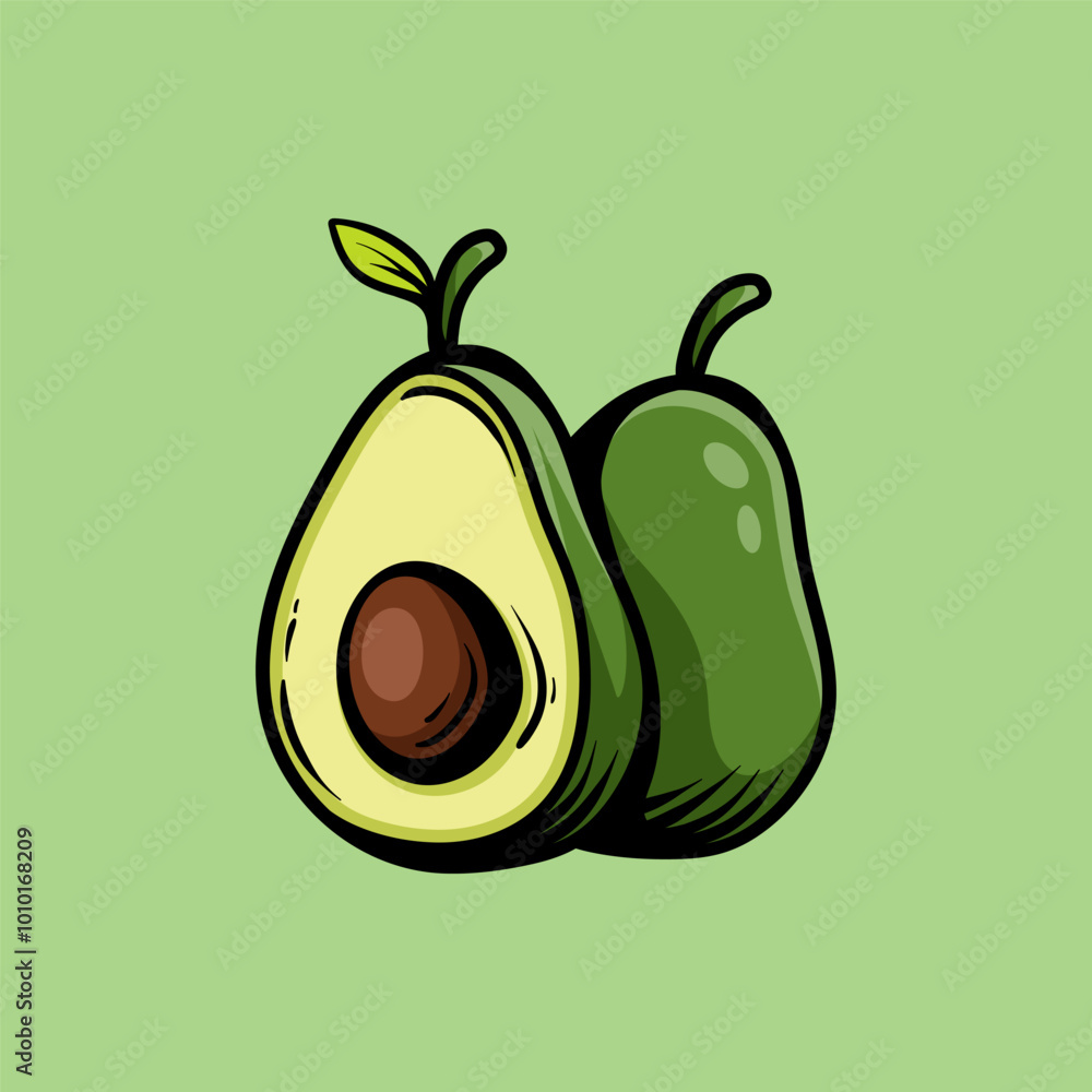 two avocados drawing coloring line art style sketch classic vintage design illustration two avocados drawing coloring line art style sketch classic vintage design illustration