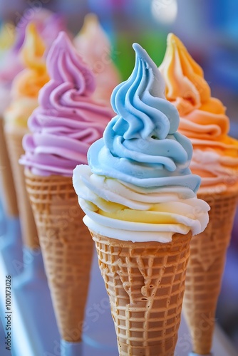 Wallpaper Mural Colorful Soft Serve Ice Cream Cones Torontodigital.ca