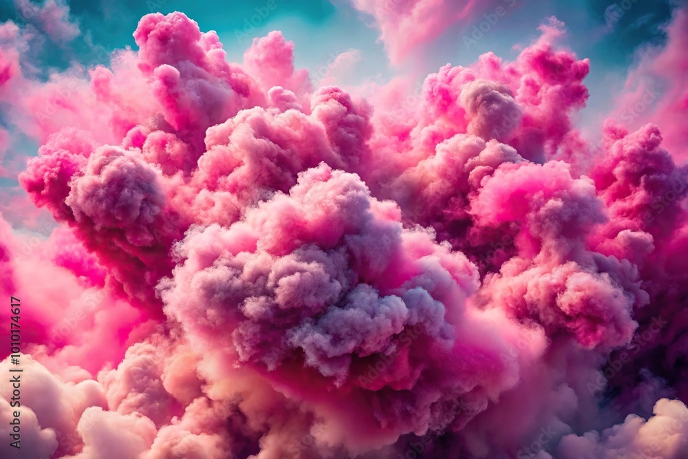 Explosive pink clouds with dynamic particles Explosive pink clouds with dynamic particles