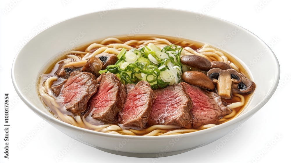 Delicious Beef Noodle Soup with Fresh Ingredients Delicious Beef Noodle Soup with Fresh Ingredients
