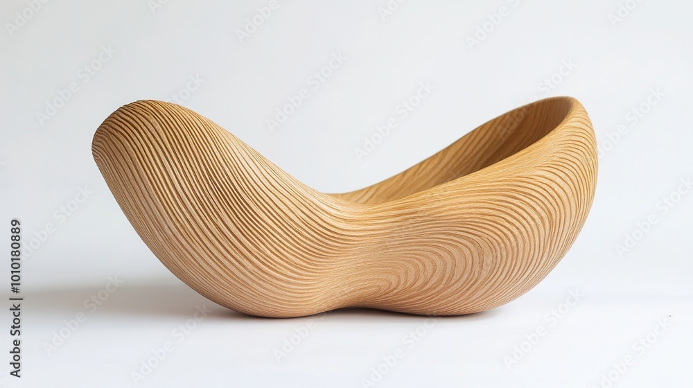 Handcrafted Wooden Bowl: Organic Form and Natural Texture Handcrafted Wooden Bowl: Organic Form and Natural Texture