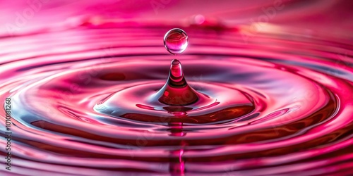 Extreme close-up abstract of water droplet on glass surface