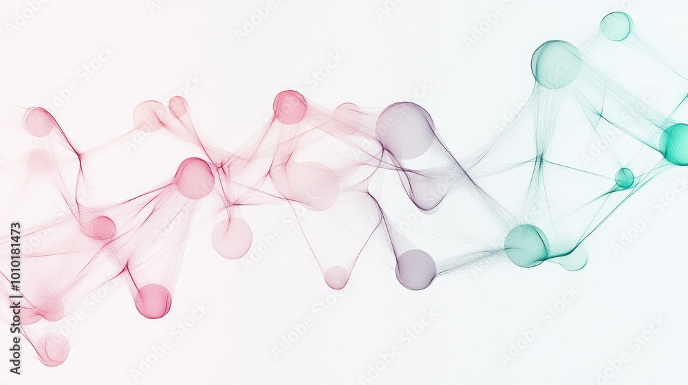 Abstract network connections in pastel tones Abstract network connections in pastel tones