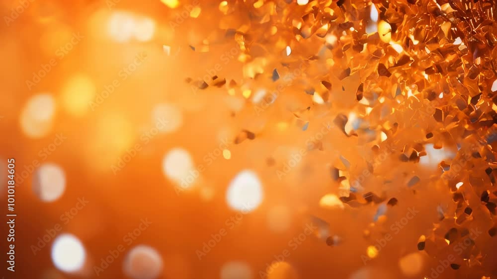 Abstract background with orange confetti Abstract background with orange confetti