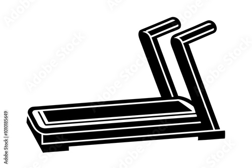 A treadmill icon silhouette vector illustration