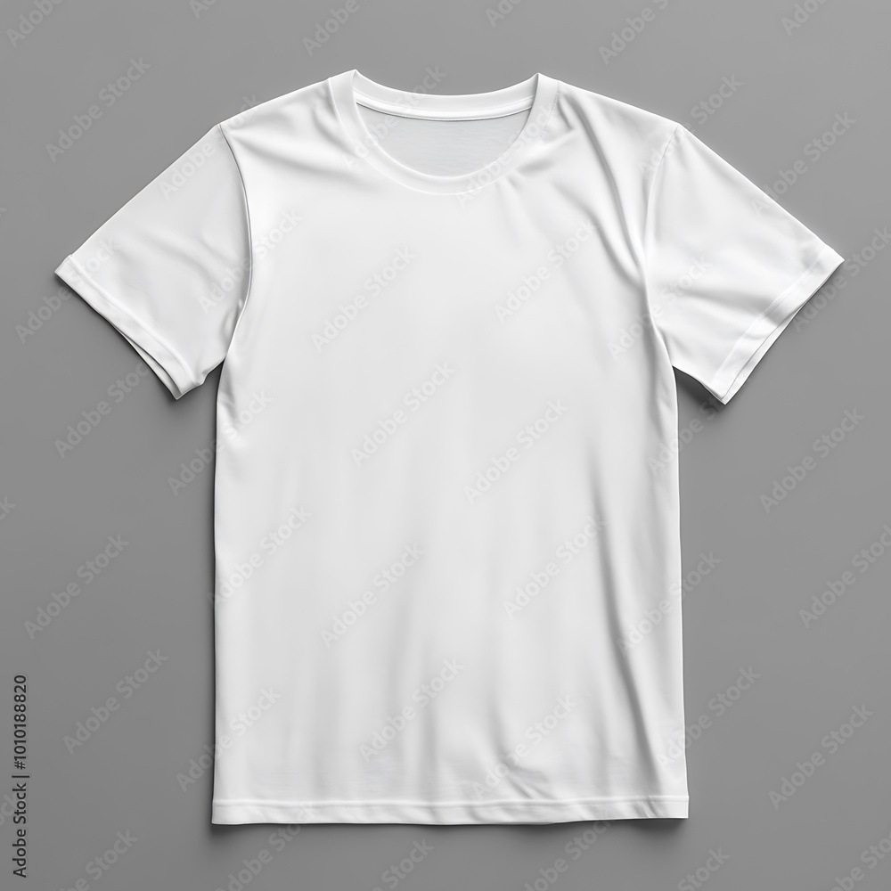 Plain white t shirt mockup isolated on grey background Plain white t shirt mockup isolated on grey background