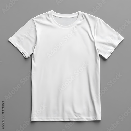 Plain white t shirt mockup isolated on grey background