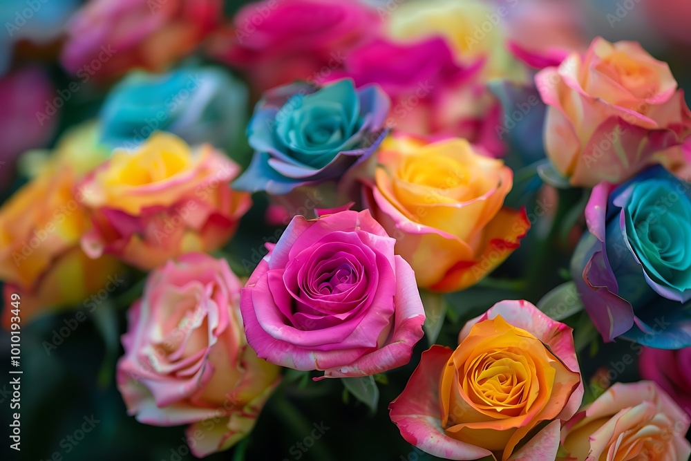 Beautiful multicolored roses in the garden. Beautiful multicolored roses in the garden.
