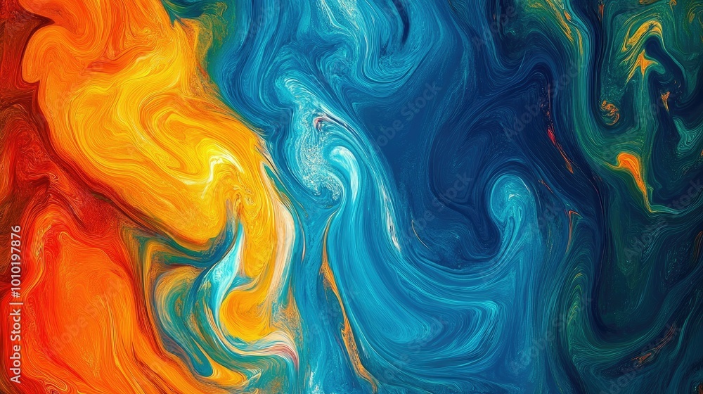 Vibrant swirls of color in abstract art Vibrant swirls of color in abstract art