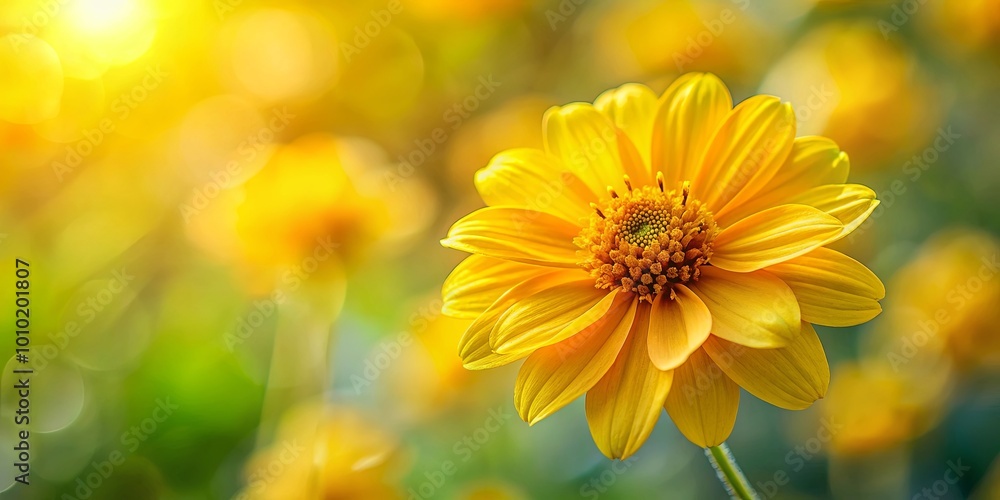 A vibrant yellow flower bathed in the golden glow of sunlight, its petals unfurling with delicate beauty amidst a backdrop of soft focus, creating an atmosphere of tranquility and joy. A vibrant yellow flower bathed in the golden glow of sunlight, its petals unfurling with delicate beauty amidst a backdrop of soft focus, creating an atmosphere of tranquility and joy.