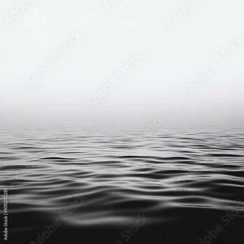 Black and white minimalist photography of a water surface