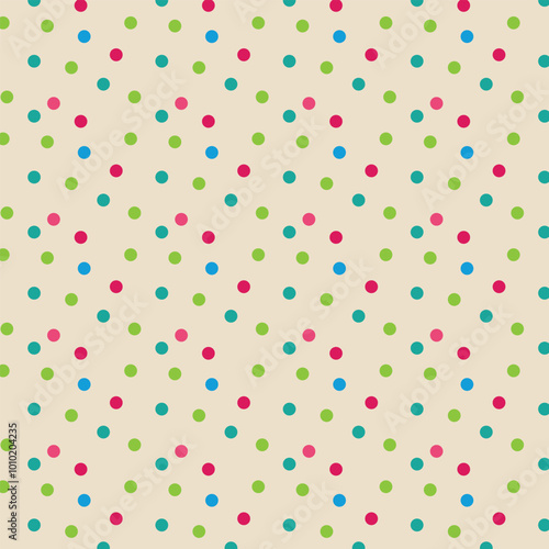 Polka-dot multiple colors seamless repeated pattern design 