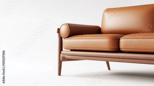 Modern Leather Sofa in Minimalist Interiors