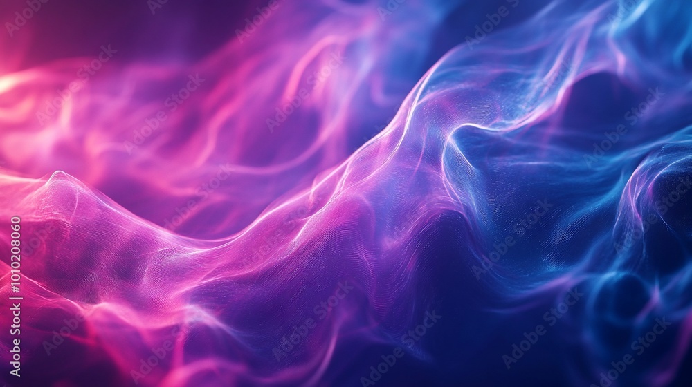 Abstract background with flowing neon pink and blue smoke like shapes. Abstract background with flowing neon pink and blue smoke like shapes.