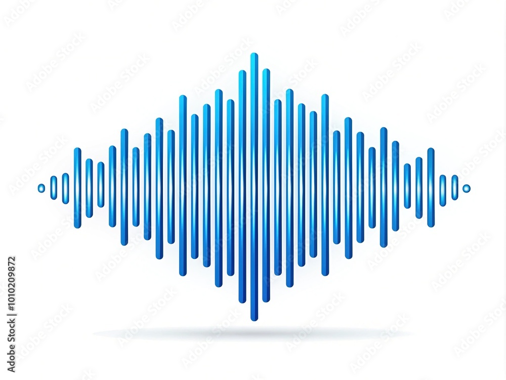 Stylized sound wave icon formed by vibrant blue oscillating lines on a white background, symbolizing music, audio, and rhythmic vibrations in a modern design. Stylized sound wave icon formed by vibrant blue oscillating lines on a white background, symbolizing music, audio, and rhythmic vibrations in a modern design.