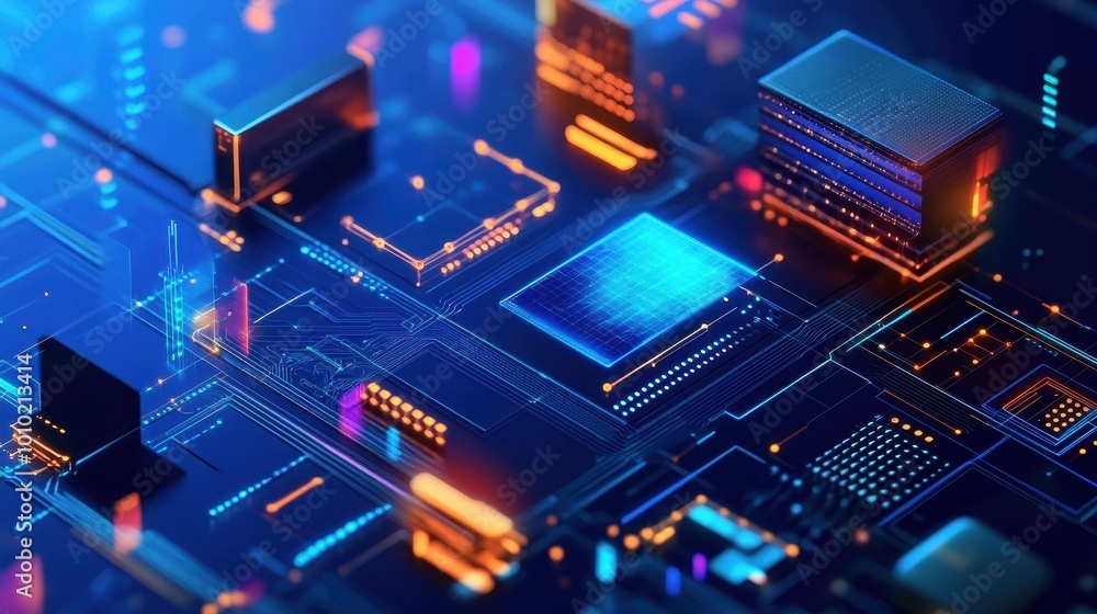 Futuristic Circuit Board Abstract Technology Background Futuristic Circuit Board Abstract Technology Background