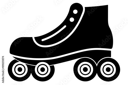 roller skate shoe silhouette vector illustration