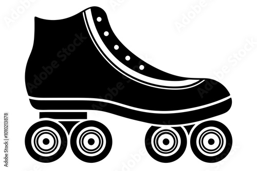 roller skate shoe silhouette vector illustration