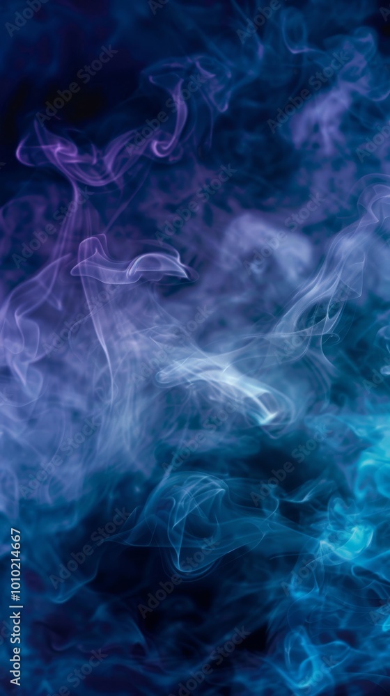 Fototapeta premium background artwork using dark blues and purples color palette, transparent smoke, mist, blurry randomness, that would work for a jazz band