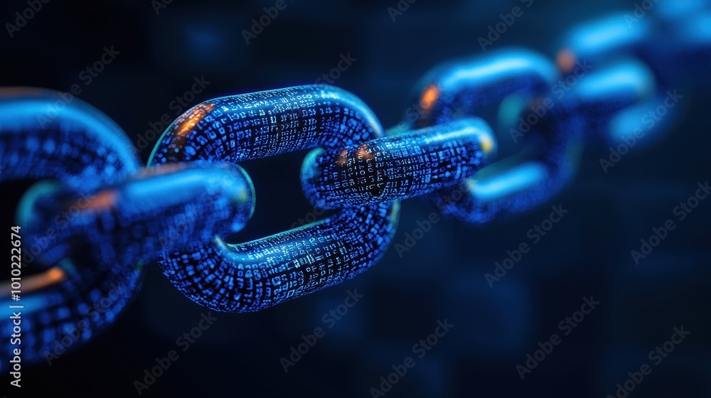 Interconnected Digital Blockchain Technology Concept Interconnected Digital Blockchain Technology Concept