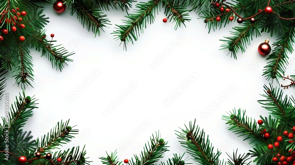christmas background with christmas branches and decorations christmas background with christmas branches and decorations