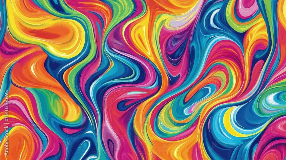 Vibrant swirls of color in abstract art Vibrant swirls of color in abstract art