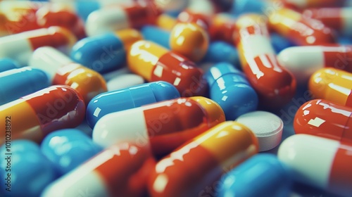 Colorful Pills: A Close-Up Look at Medication