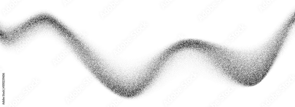 Grainy gradient wave texture. Black stippled flow line background. Dotted undulate sand backdrop with speckles, particles, granules. Grunge noise dot work wallpaper for banner, poster, overlay. Vector Grainy gradient wave texture. Black stippled flow line background. Dotted undulate sand backdrop with speckles, particles, granules. Grunge noise dot work wallpaper for banner, poster, overlay. Vector