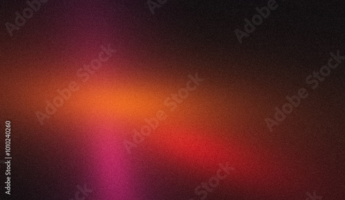 Dark magenta red orange grainy glowing backdrop design. Abstract noisy gradient seamless color spots  bright  shine  rough  grungy banner  poster or landing page