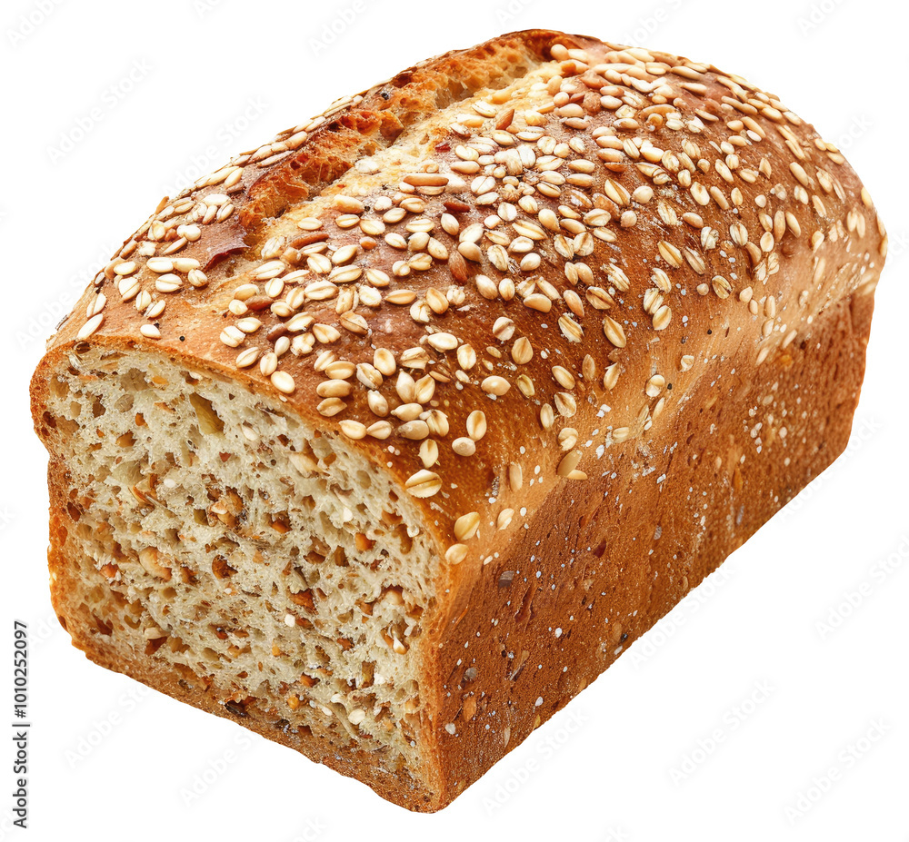 Loaf of whole cereal bread isolated on transparent background Loaf of whole cereal bread isolated on transparent background