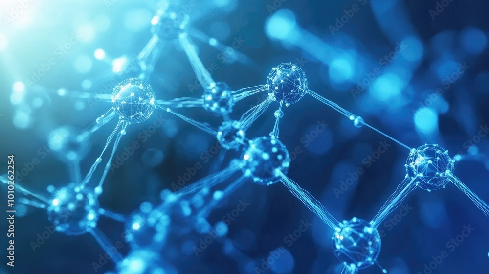 Network structure chemical bonds in molecular level of lines and points, dots and connections Network structure chemical bonds in molecular level of lines and points, dots and connections