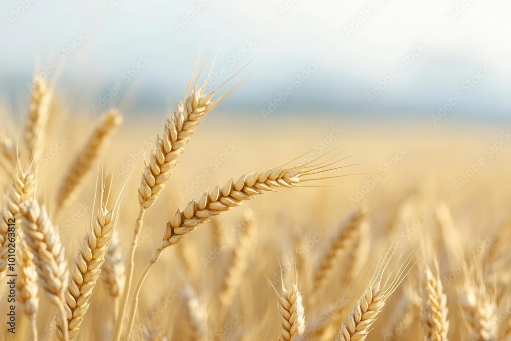 Wheat field close-up, serene background blur Wheat field close-up, serene background blur