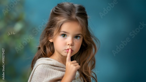 Child Making Shhh Gesture to Keep a Secret Promise