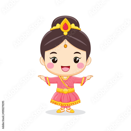 Dancer Cute Worker Job Profession Professional Occupation Cartoon Character
