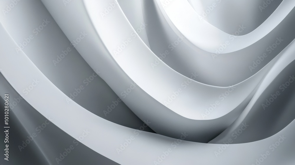 Abstract white background with curved lines in perspective. Abstract white background with curved lines in perspective.