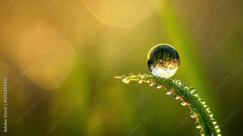 A Single Dewdrop on a Blade of Grass A Single Dewdrop on a Blade of Grass