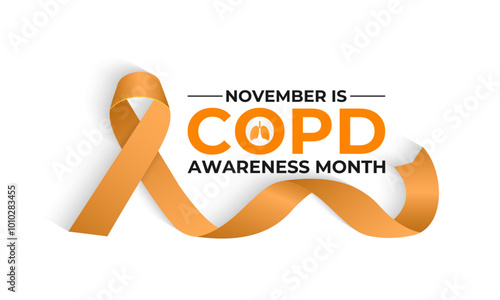 COPD Awareness Month is observed every year on November. This Month Dedicated to COPD Awareness and Support" people. Banner poster, flyer and background design template. Vector illustration