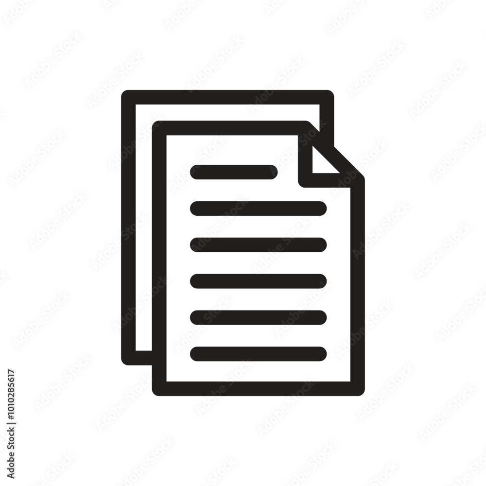 Document Icon - Line Document Icon - Line